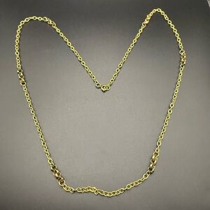 Unique Gold Tone Chain Necklace Unbranded